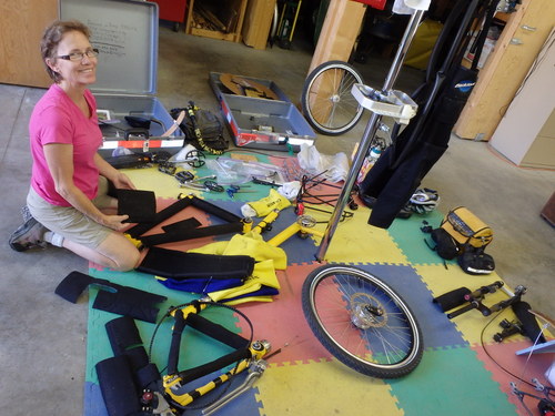 We Packed the Tandem Bicycle for Airplane Travel.